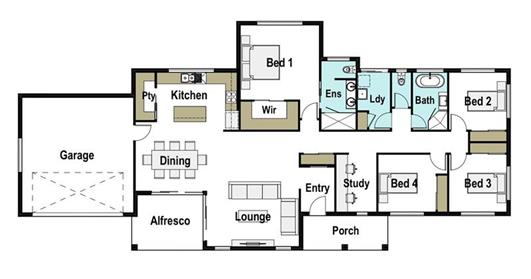 House Design Floor Plan Gunnedah 225