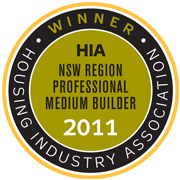 Integrity New Homes - Winner HIA NSW Professional Medium Builder of the Year 2011/2012! Integrity New Homes - Winner HIA NSW Professional Medium Builder of the Year 2011/2012!