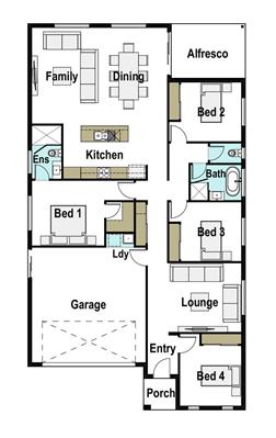 House Design Floor Plan Avoca 200