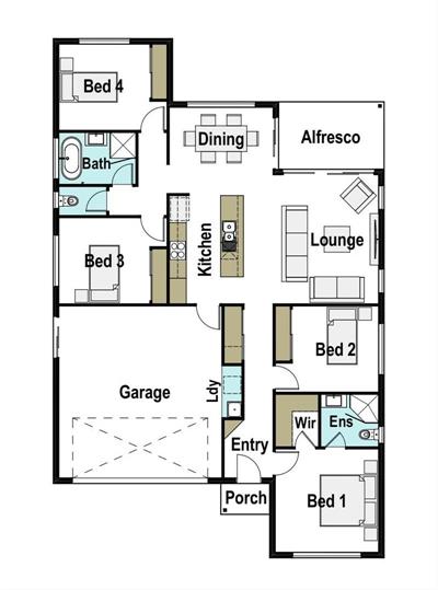 Affordable Living at its Finest floor plan - Lot 232, Adelaide Street North 'The Views' Estate, Cranley, 4350