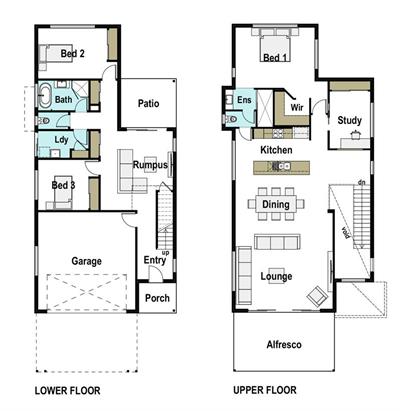 Contemporary Living floor plan - Lot 311, Macrossan Street 'The Views', Cranley, 4350