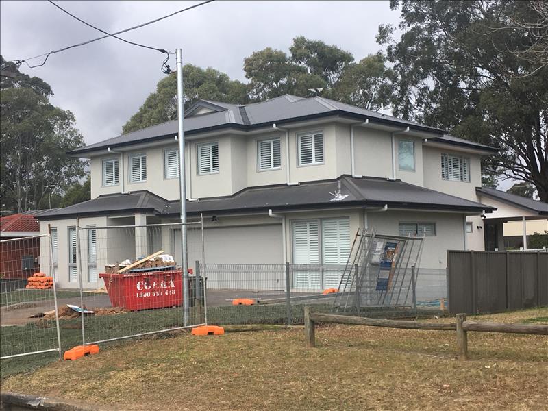 A custom design home by Integrity New Homes North West Sydney nears completion in Toongabie