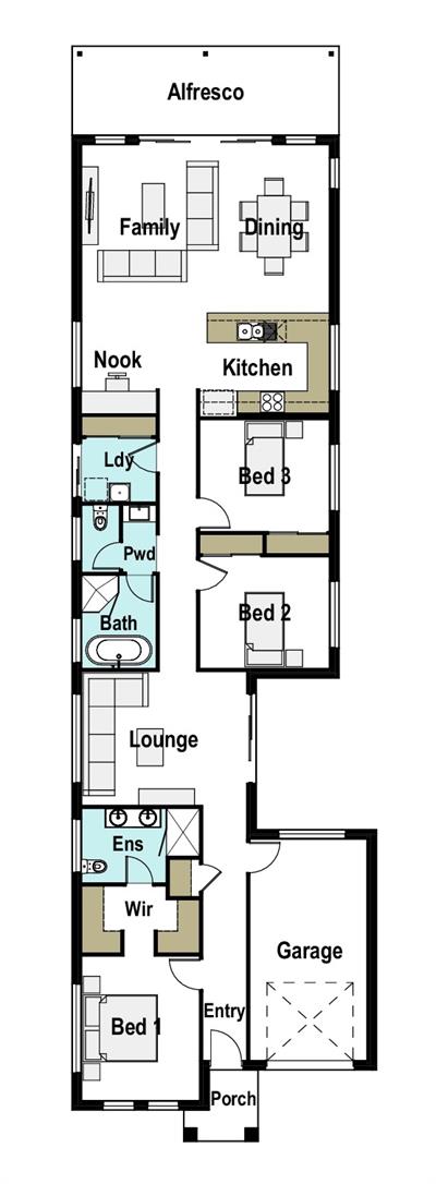 Beautiful Fulham Home - Oakford Estate floor plan - Lot 214, Rosella Street, Encounter Bay, 5211
