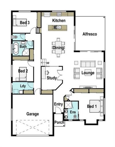 Logan floor plan - Lot 18, Grant St Prosper Estate , Sebastopol , 3356