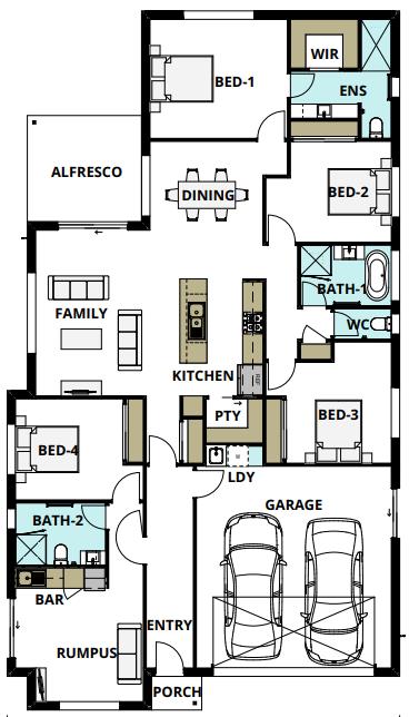 Namoi floor plan - Lot 3, Boundary Rd "Manna Gun Views", Brown Hill, 3350