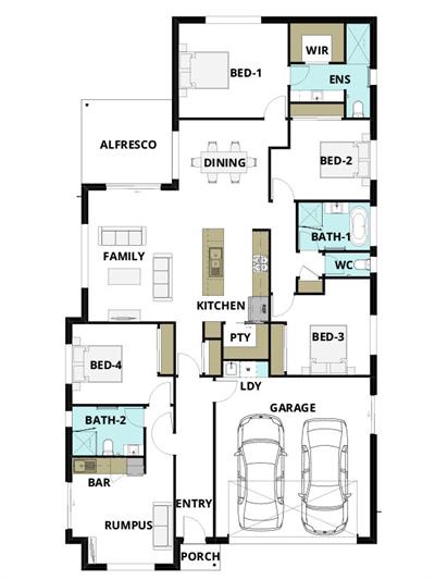 Namoi 215 202422213311 floor plan - Lot 423, Rutledge Way "Alluvium Estate", Winter Valley , 3351