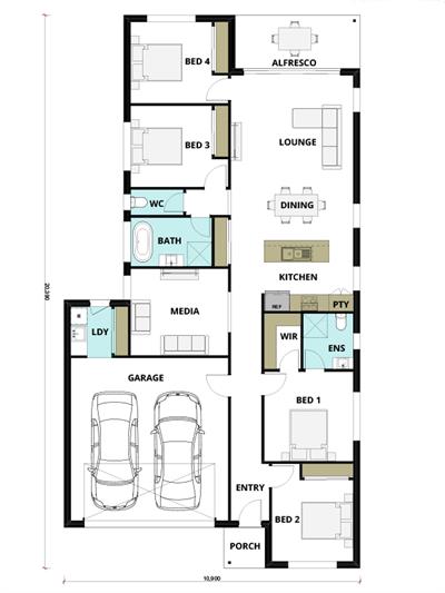 Cotter floor plan - Lot 20, "Manna Gum Views", Brown Hill , 3350