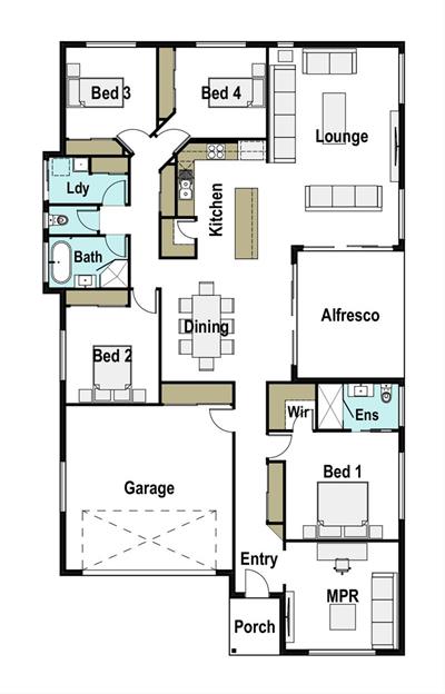 Coogee floor plan - Lot 762, Cadillac Way "Pinnacle Estate", Winter Valley , 3358