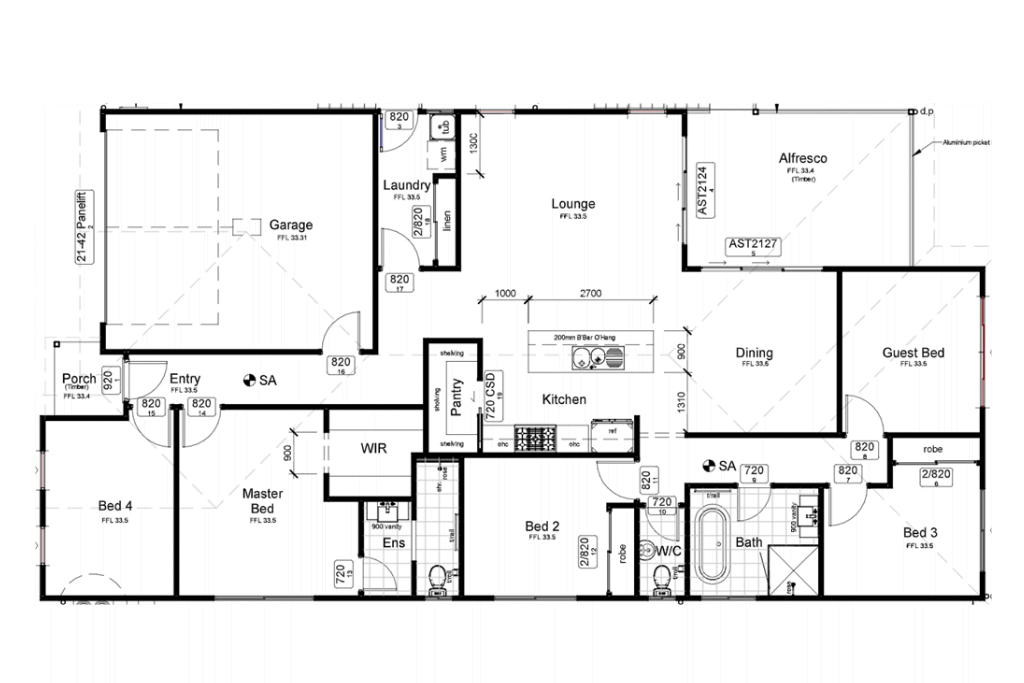 Custom Design - (INH - 4 Tressider Close Berry) Floor Plan