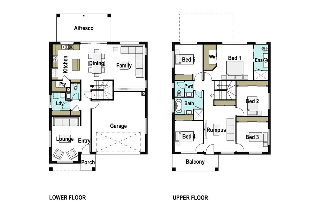 Hudson 280 Double Storey Floor Plan