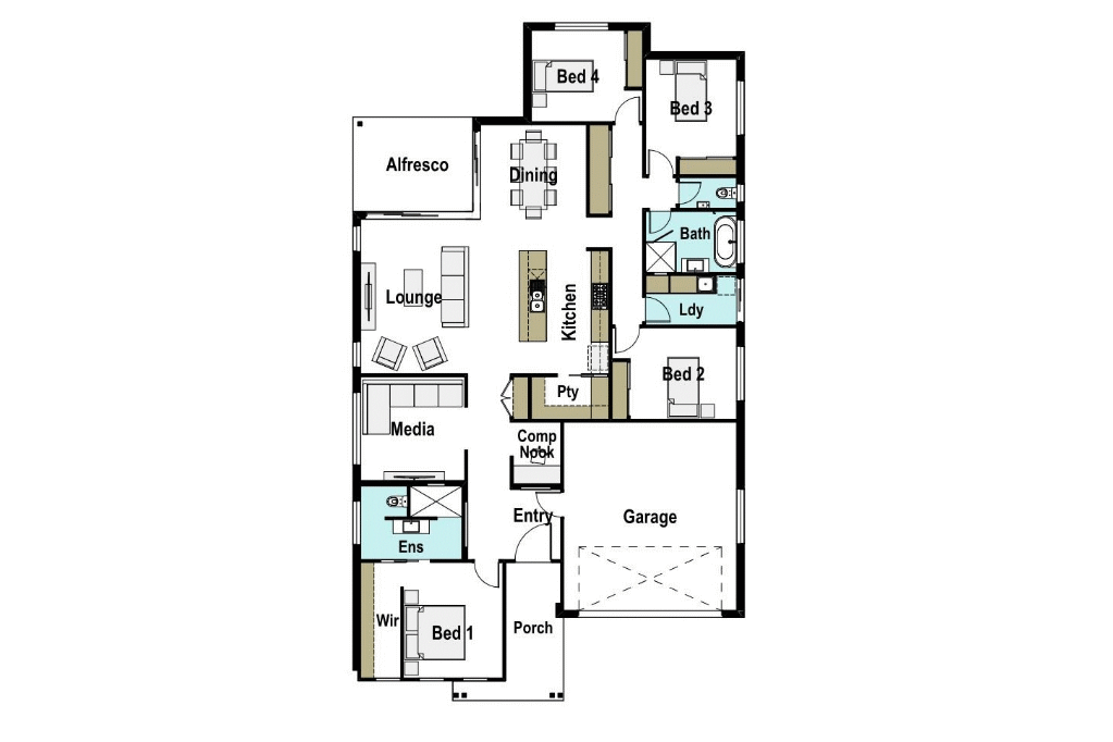 Presence 250 - Wongawilli Display Home (South Coast) Floor Plan