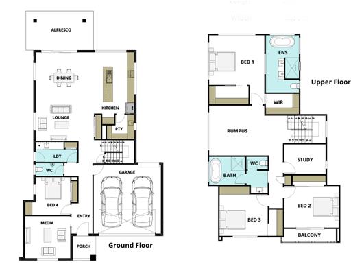 Vantage 305 Design Detail and Floor Plan | Integrity New Homes ...