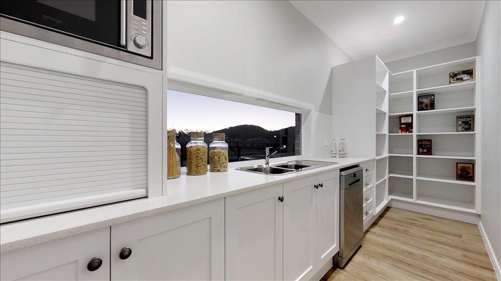 Home Design Internal. Kitchen. Pantry Shelf.