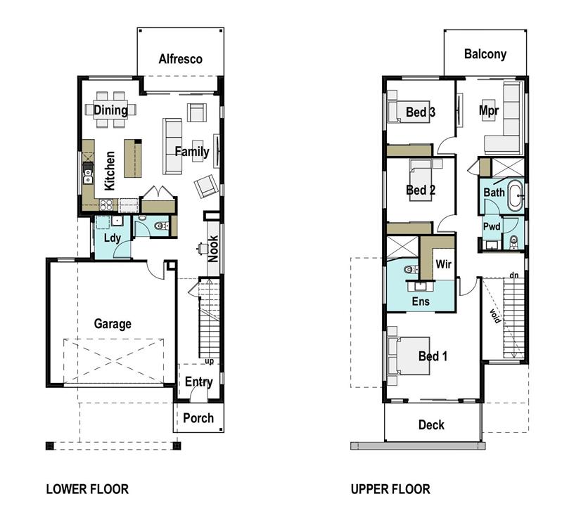 Caxton design tow stories on narrow block Integrity New Homes House And Land