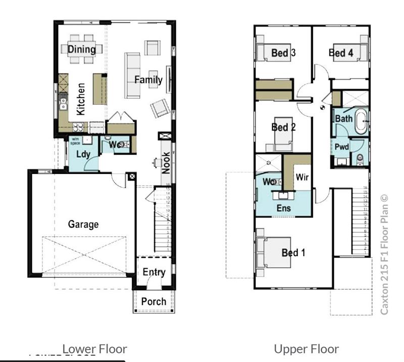 Caxton design tow stories on narrow block Integrity New Homes House And Land