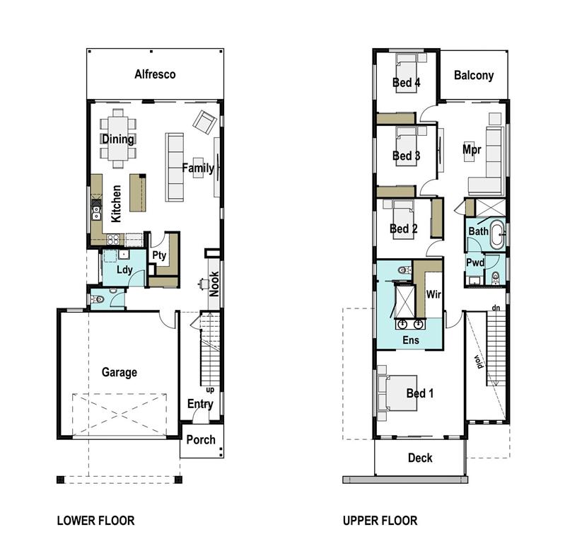 Caxton design tow stories on narrow block Integrity New Homes House And Land