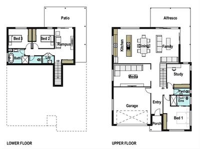 Banksia 275 steep site floor plan - Lot 235, 120-150 Pakenham Rd, Pakenham, 3810