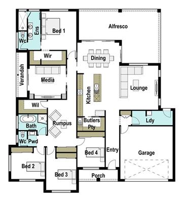 House Design Floor Plan Houghton 315