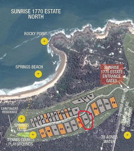 Flat Block, - Northern End Behind Springs Beach - Mostly cleared house site Integrity New Homes House And Land