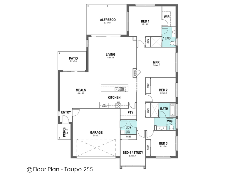 Taupo 255 Design Detail and Floor Plan Integrity New Homes