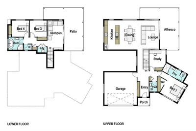 Unique sloping block design with luxury inclusions (Grasstree 265 F2). floor plan - Lot 2, Pearl Circuit "Pearl at Valla", VALLA, 2448