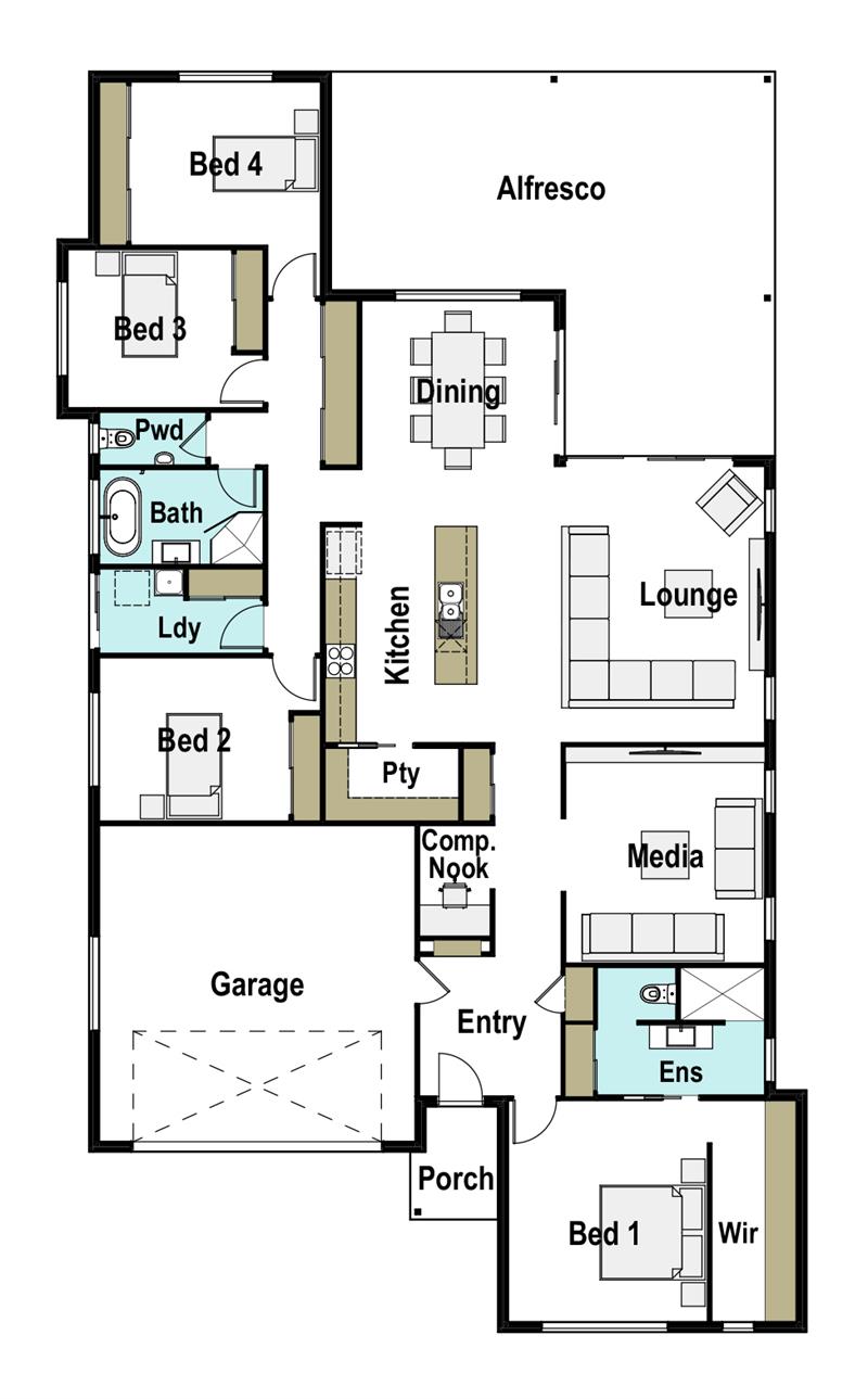 Modern Stylish Design Situated in the Coastal Ocean Waves Estate. Integrity New Homes House And Land