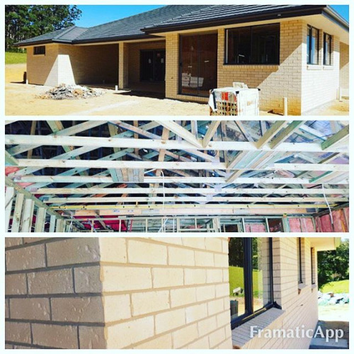 Roof on brickwork complete