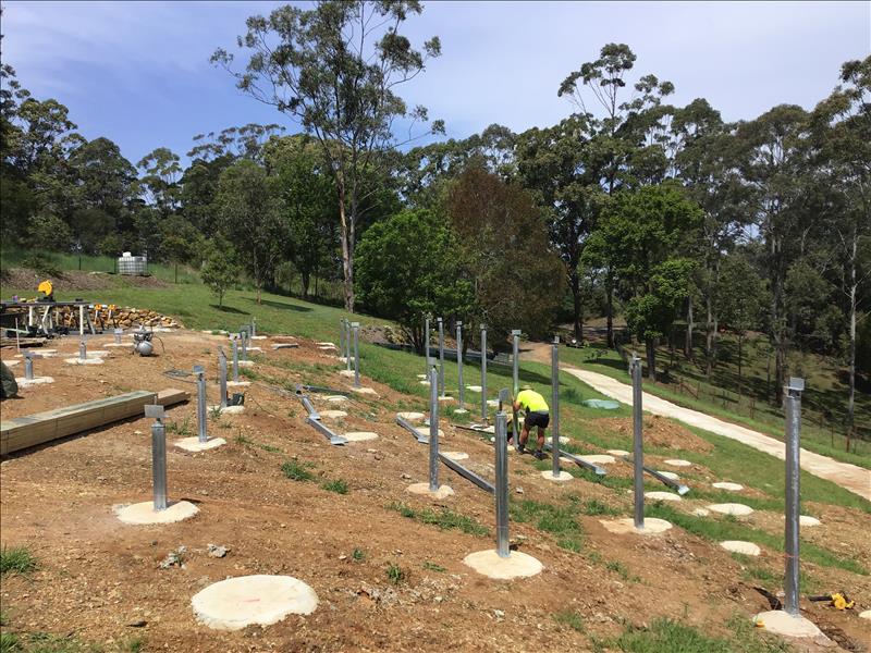STEEP SITE HOME UNDERWAY AT NEWEE CREEK