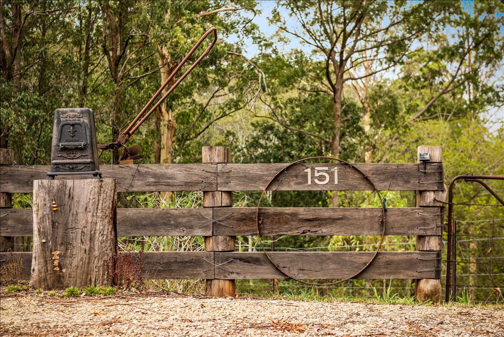 Rustic style timber fence
