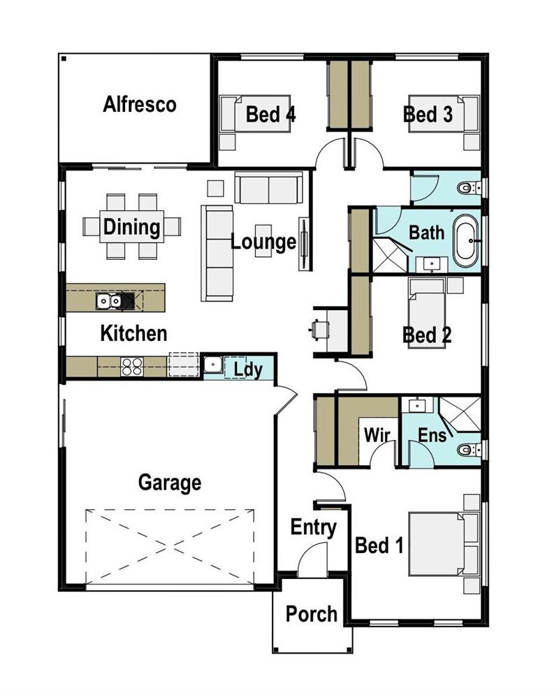 Strong use of living spaces Integrity New Homes House And Land