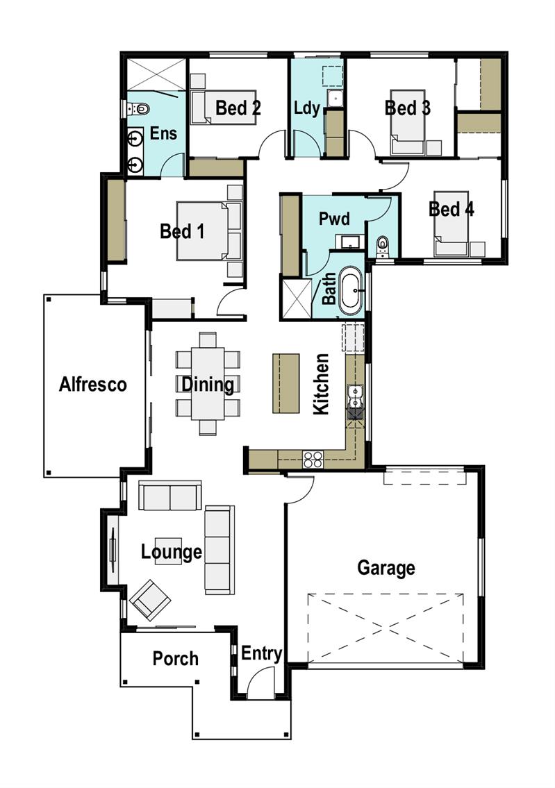 Taking in the northerly aspect Integrity New Homes House And Land