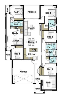 House and attatched Granny Flat floor plan - Lot 16, 1 Explorers Way 'Northern Lights Estate", WESTDALE, 2340