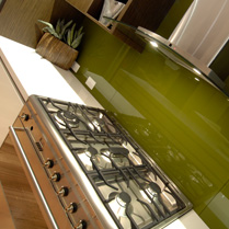 Gas Cooking - Glass Splashback